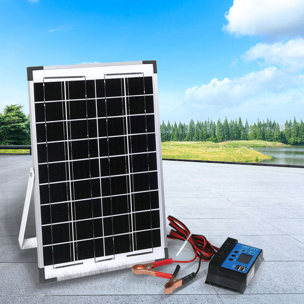 12V 10W Solar Panel Kit Mono Caravan