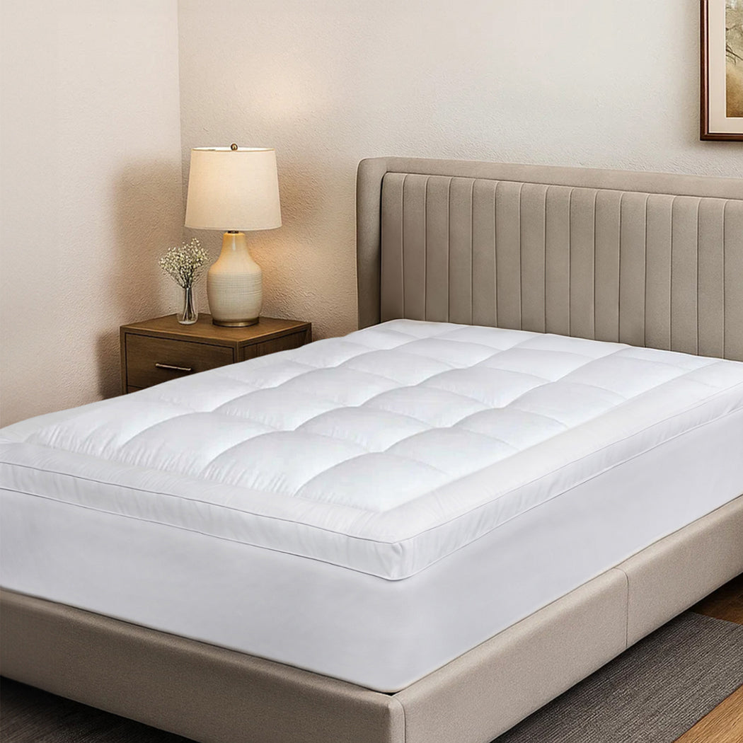 Dreamz Mattress Topper Pillowtop Cover Bed Protector Double