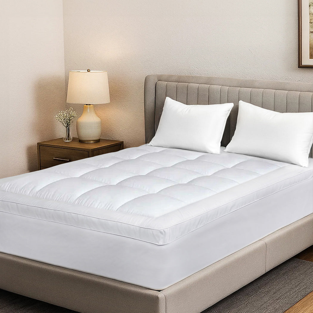 Dreamz Mattress Topper Pillowtop Cover Bed Protector Double