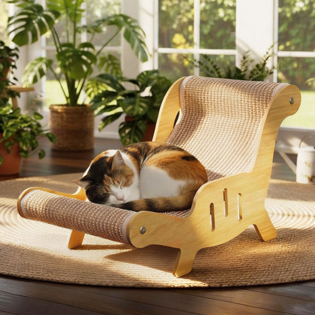 Pawz Cat Scratcher Bed Lounge Chair 2 In 1 Design Durable Scratching