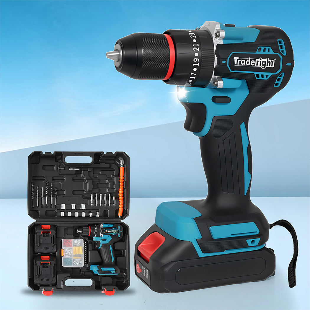 Traderight 21V Cordless Impact Drill With Led Light