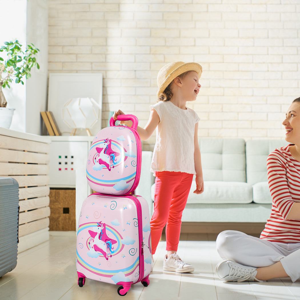 Bopeep 16''13'' 2Pcs Kids Luggage Backpack Set Unicorn