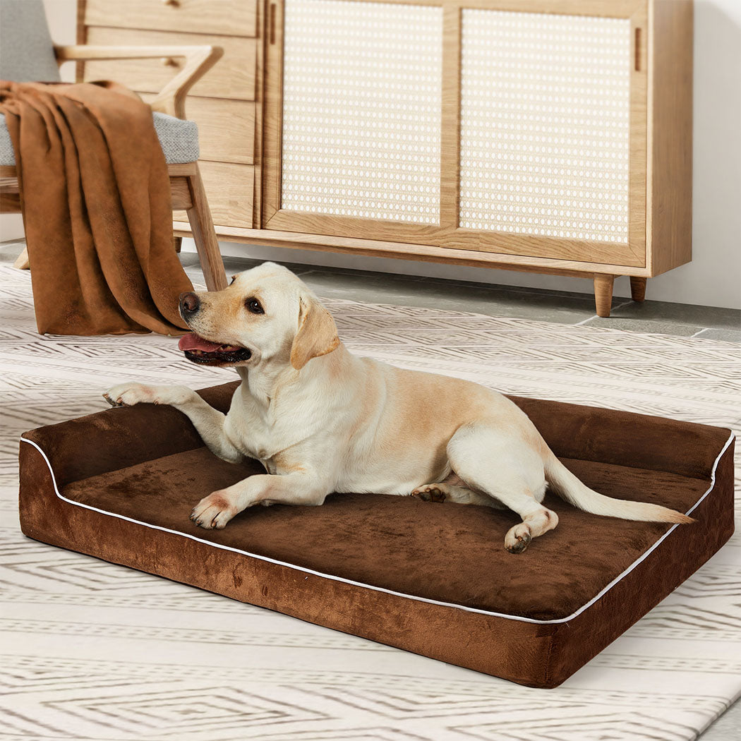 Pawz Orthopedic Dog Bed Xl Coffee Plush Comfort And Support For Large Dogs