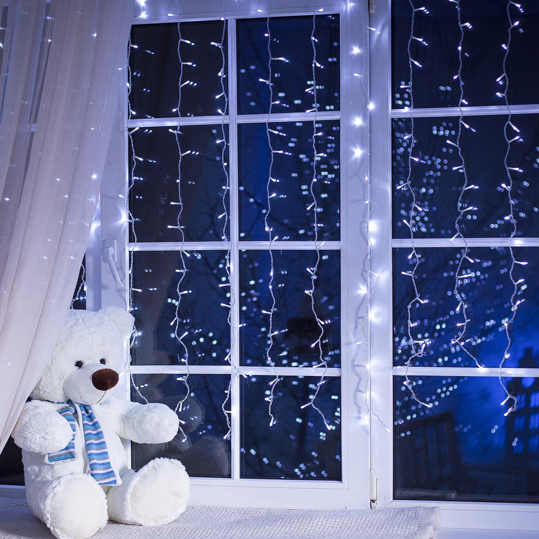 Curtain Fairy String Lights Wedding Cool White 300 Led