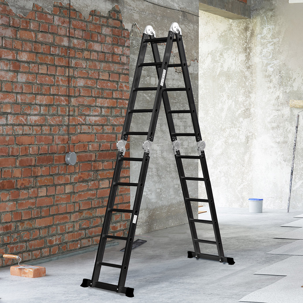 Traderight Multi Purpose Ladder Aluminium 5.7Meter