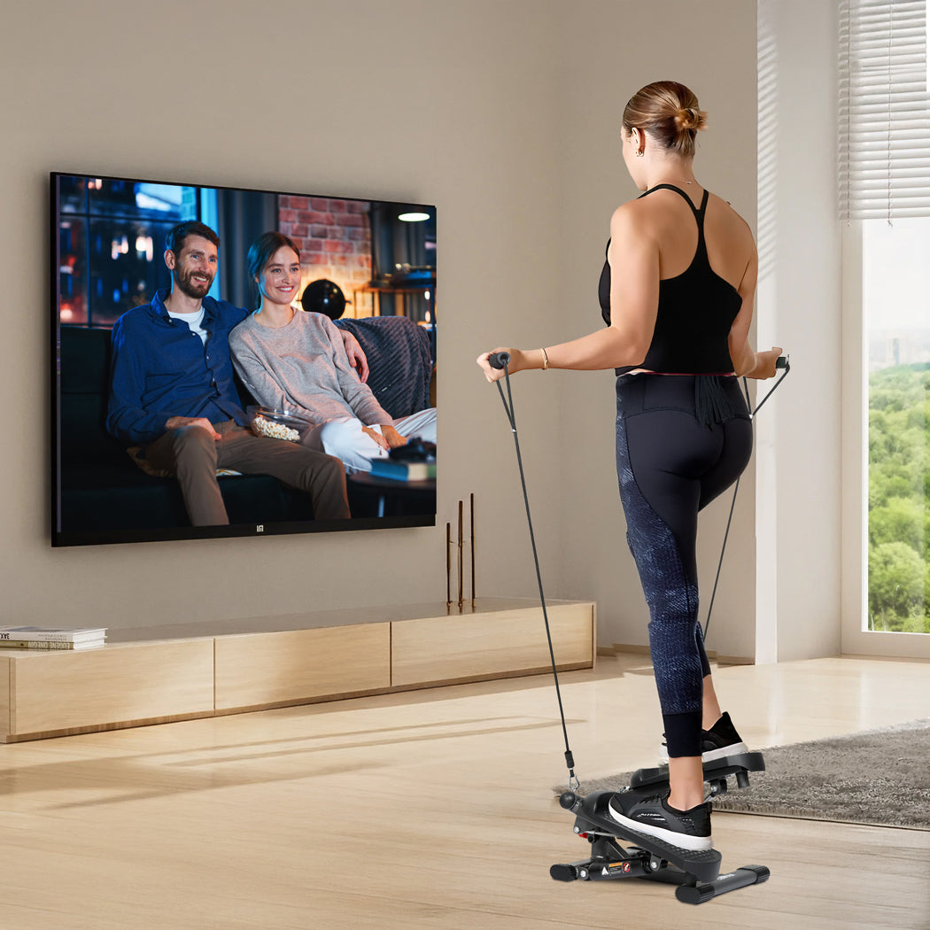 Centra Mini Stepper With Resistance Bands Compact Full-Body Fitness Trainer