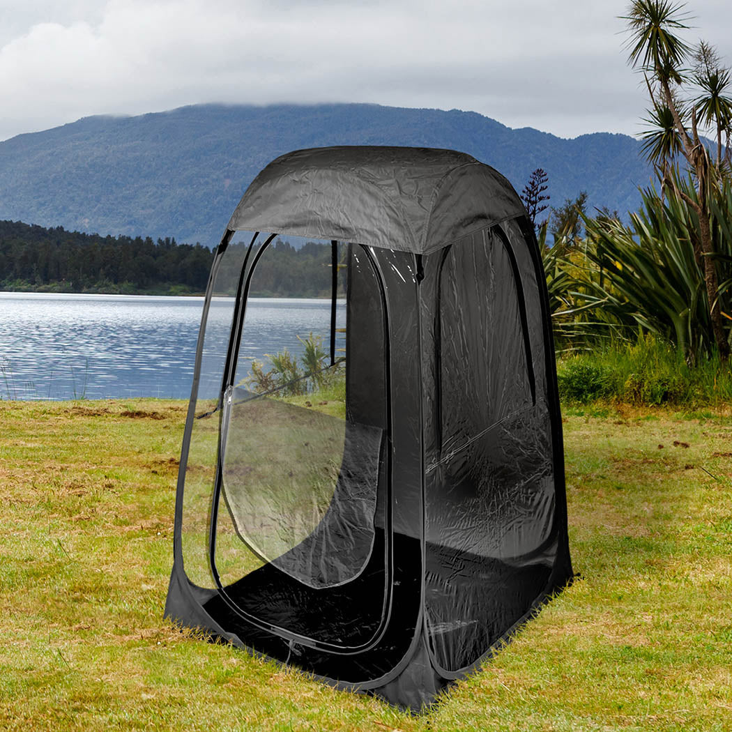 2X Pop Up Tent Camping Weather Shield Black