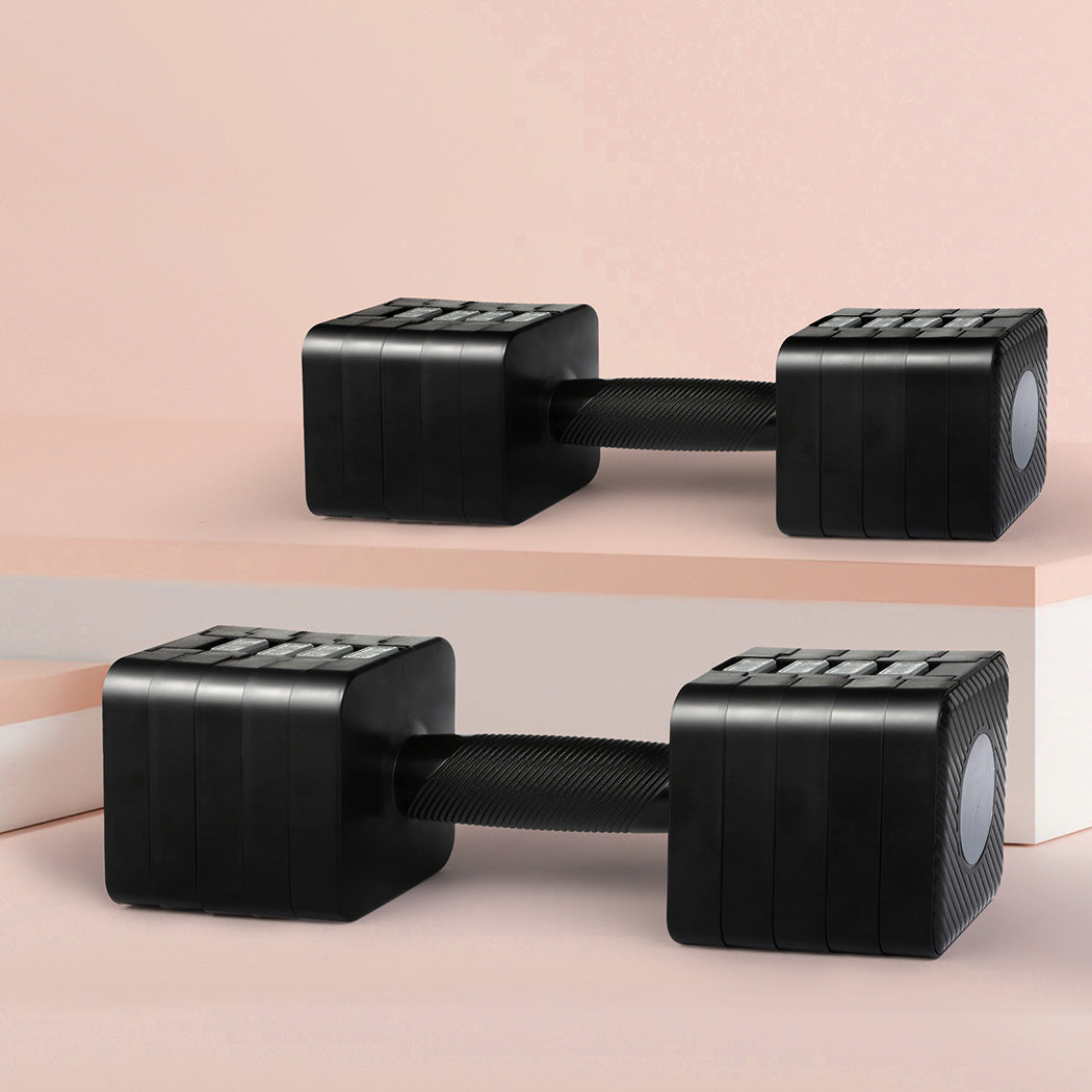 Centra A Pair 2.8Kg 10Kg Dumbbells Black