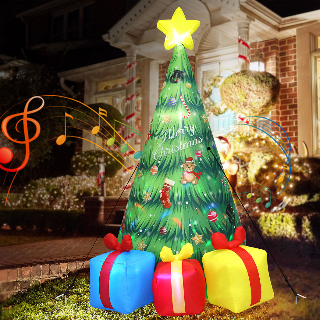 Santaco Inflatable Led Christmas Tree With Music 240Cm