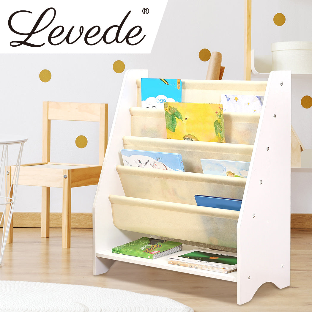 Bopeep 4 Tier Kids Bookshelf Bookcase Magazine