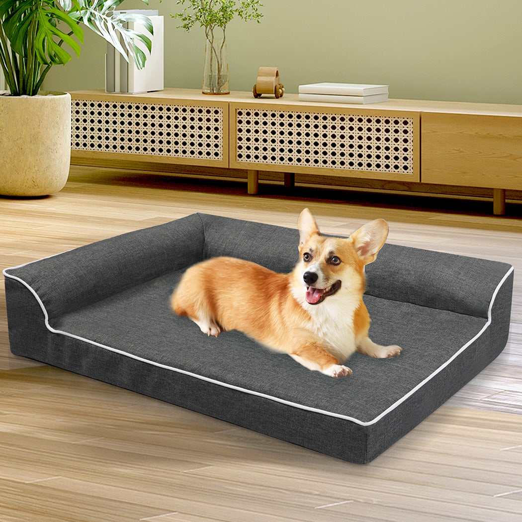 1 Sets of Pawz 1 Sets Of Orthopedic Dog Bed L Grey Premium Comfort And Support For Large Dogs