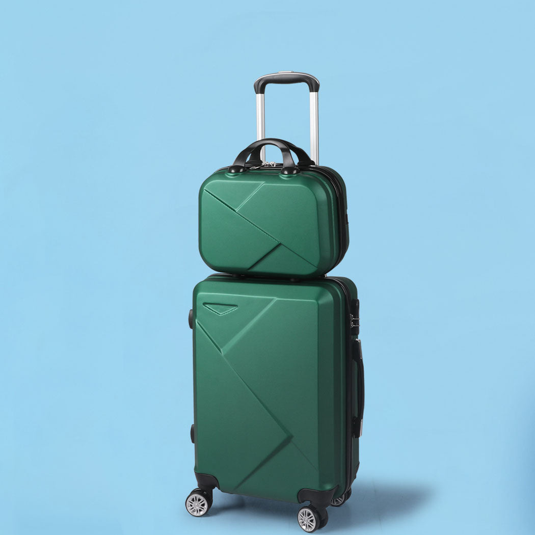Slimbridge 2Pcs 20"Travel Luggage Set Green