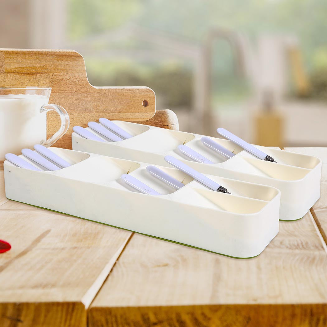 2X Cutlery Organizer Drying Tray For Kitchen Sink Storage Practical Design