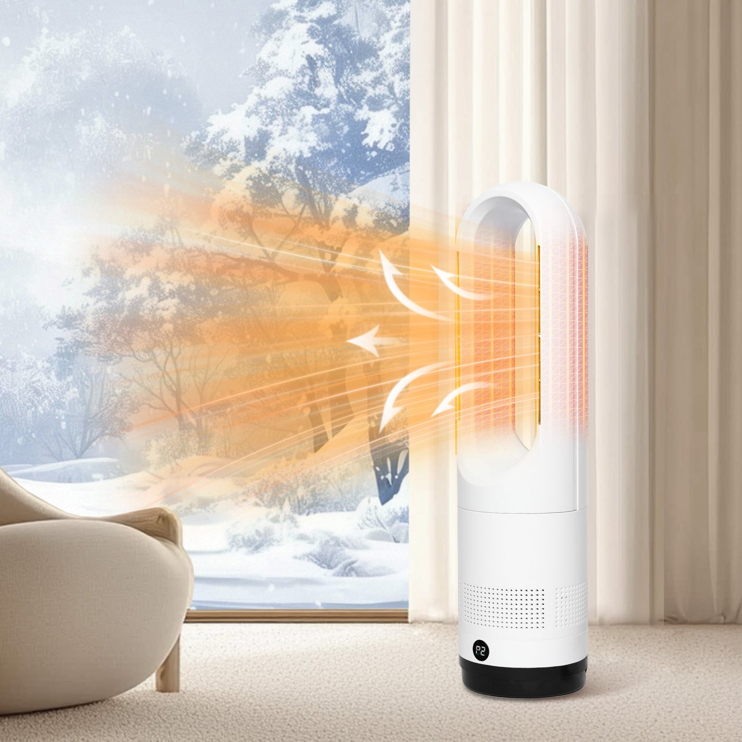 Spector Bladeless Tower Fan 2 In 1 Cooler & Heater