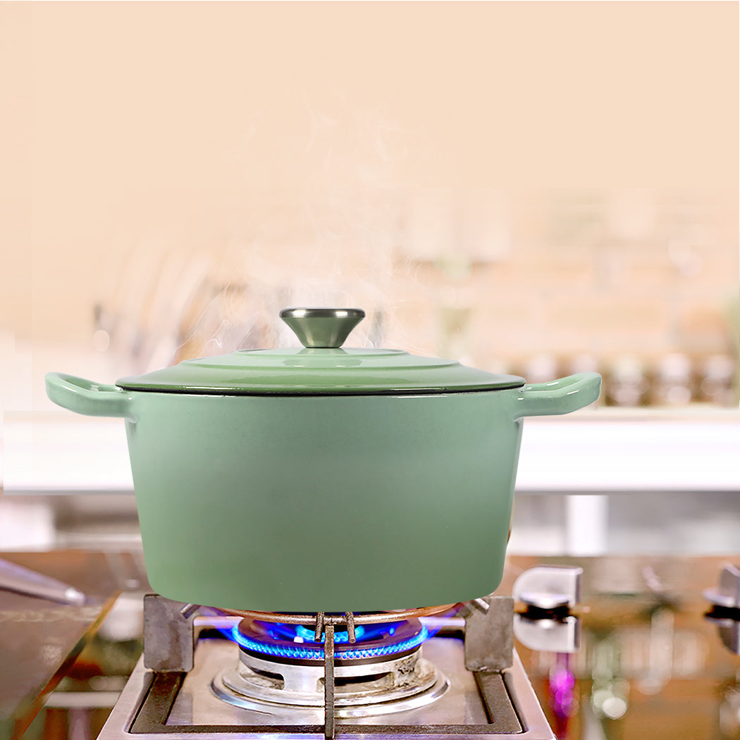 Toque 4L Enamel Dutch Oven Pot Cookware Green