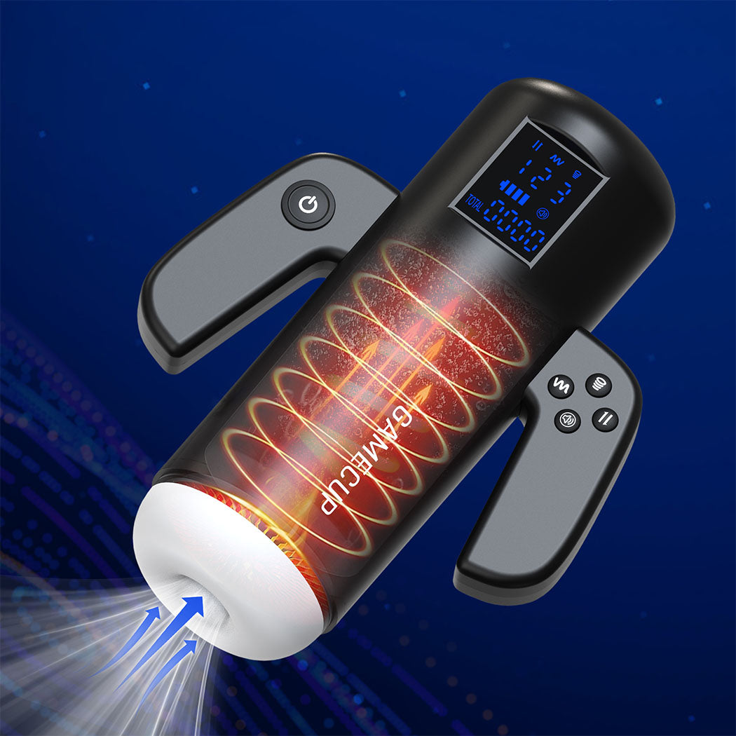 Urway Telescopic Masturbator Masturbation Cup Heating Black