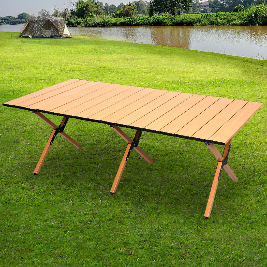 Folding Camping Table Foldable Oak Portable Outdoor Furniture For Picnic Or Travel
