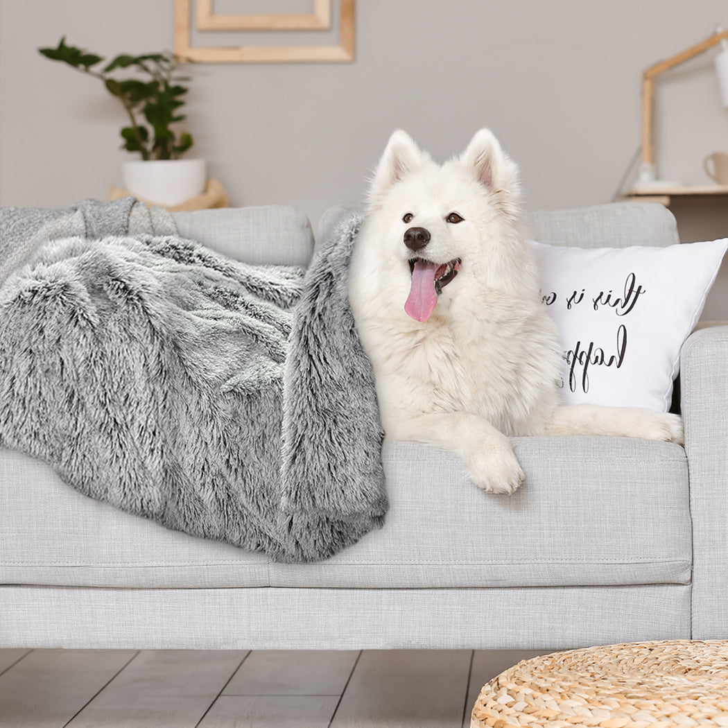Pawz Dog Blanket Pet Cat Mat Puppy Warm Charcoal