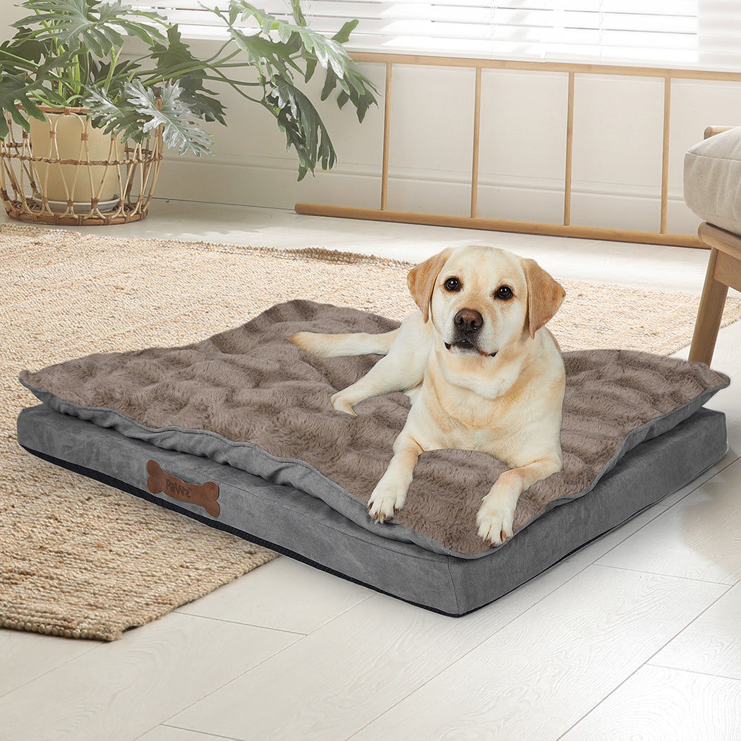 Pawz Dog Calming Bed Pet Cat Removable Khaki Large