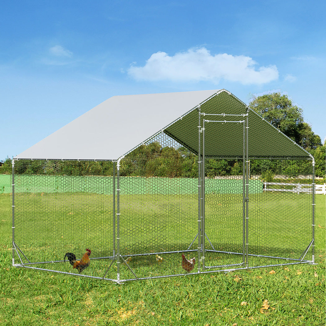 Pawz 200X300x194cm Large Metal Walk-In Chicken Coop Cage