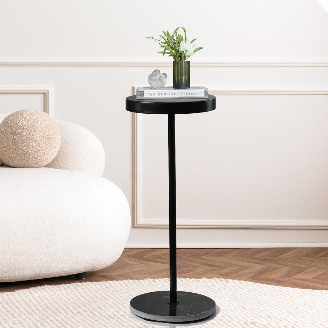 Side Table Round Tabletop Small Lightweight