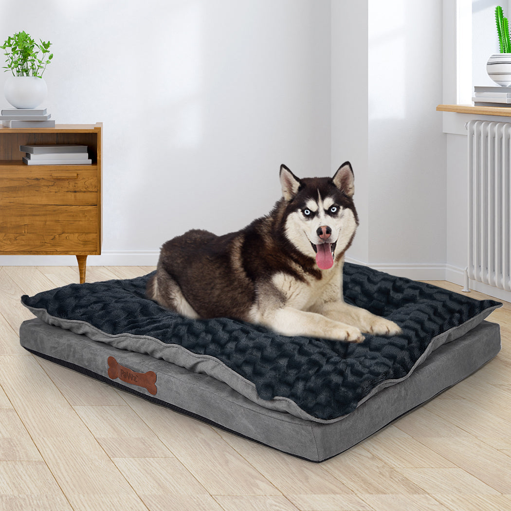 Dog Calming Bed Soft Plush Comfortable Warm Cushioned Support For Medium Dogs