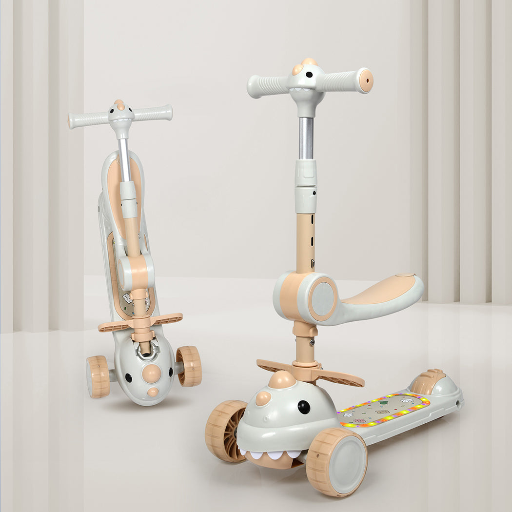 Bopeep Foldable Kids Scooter Flip-Able Seat Green