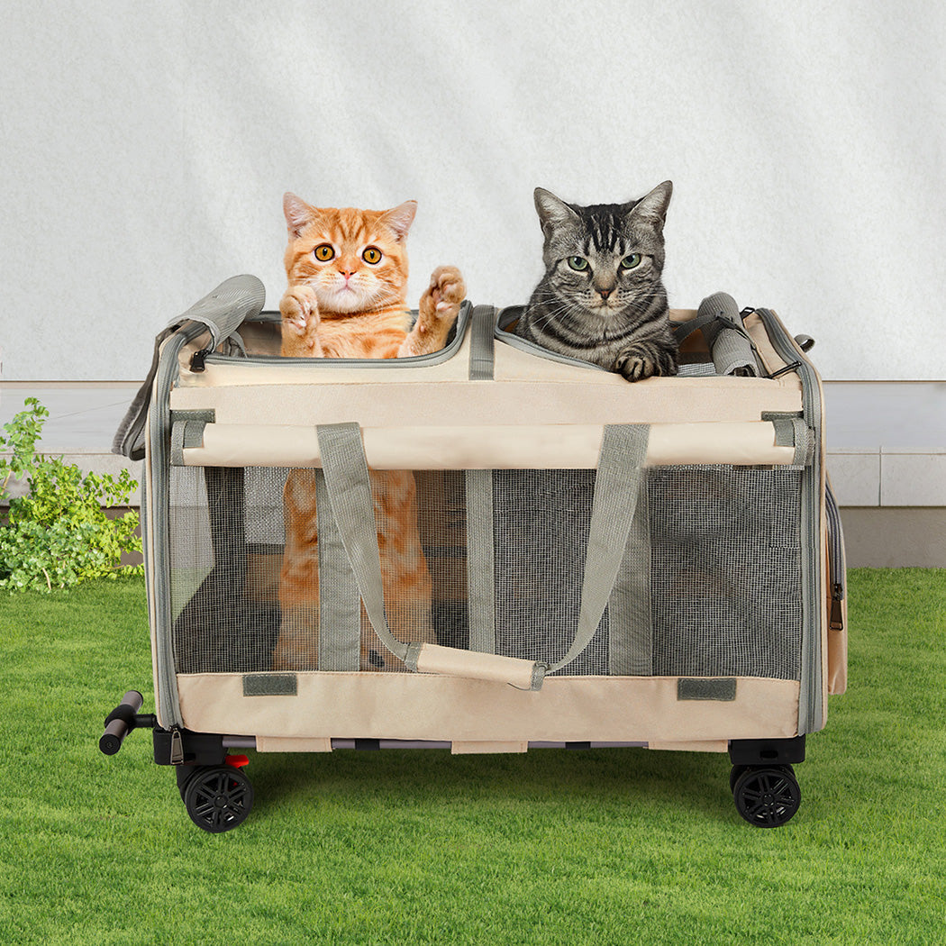 Pawz Pet Carrier 4 Wheel Portable Rolling Foldable