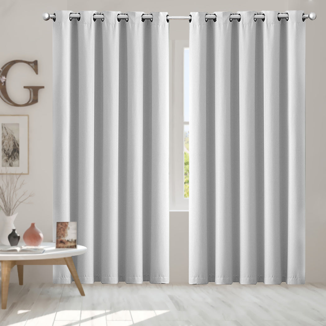 1 Sets of Sello 1 Sets Of 2X Blockout Curtains Panels 3 Layers Grey 180 230Cm
