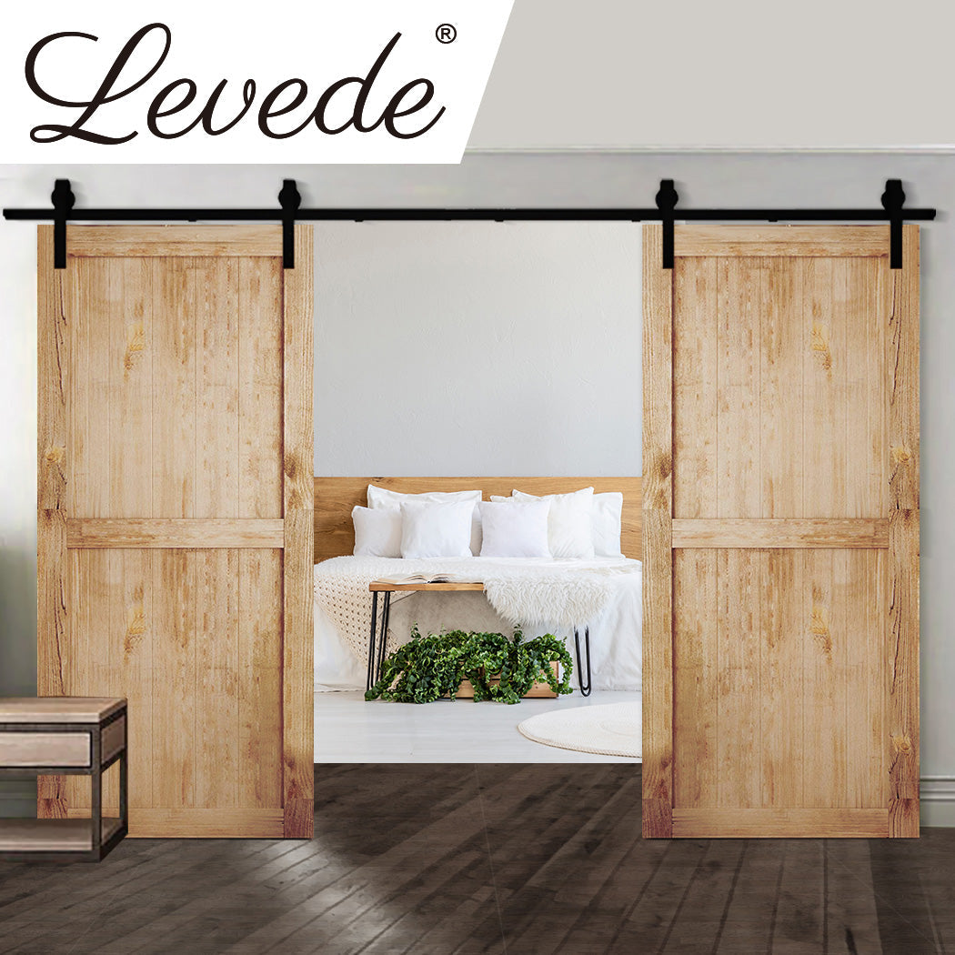 3M Antique Classic Double Sliding Door 3.05M X 6.1M Elegant Wooden Style