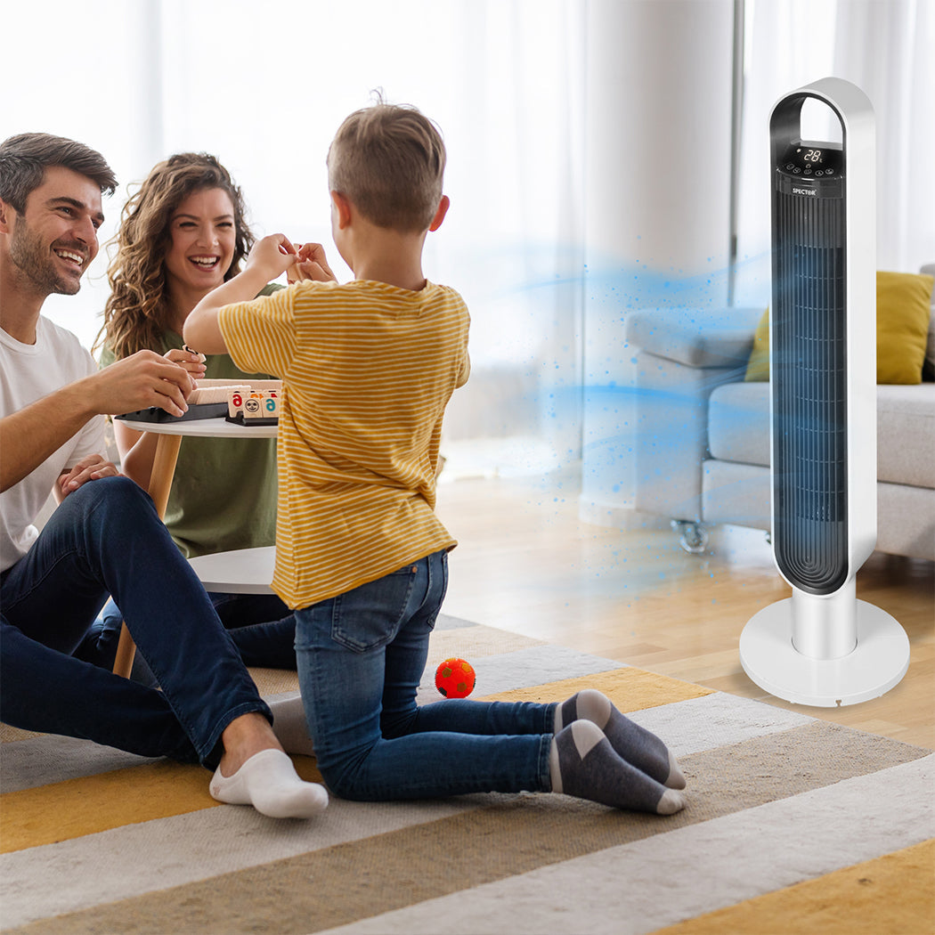 Spector Tower Fan Portable Oscillating White