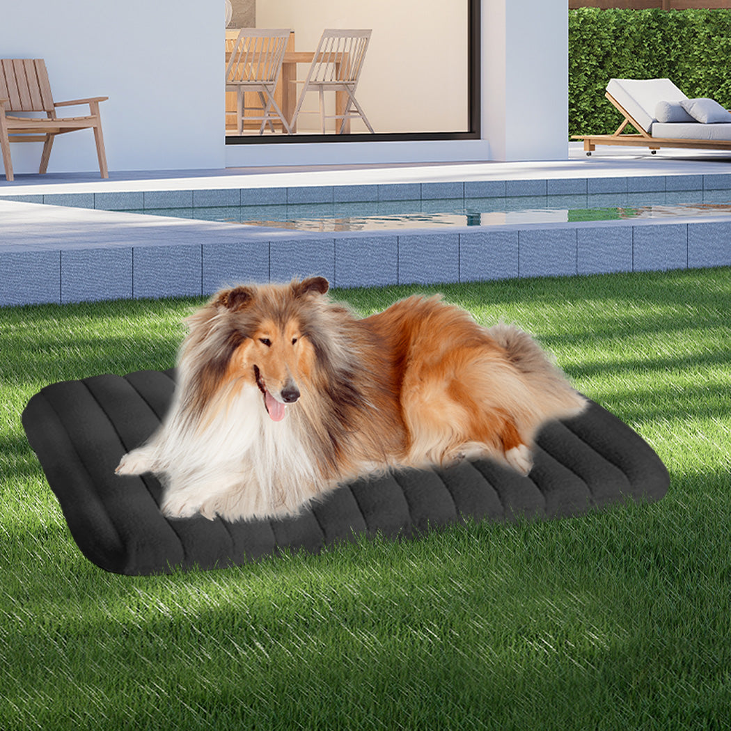 Pawz L Size Orthopedic Dog Bed With Sherpa Plush Removable Cover In Grey