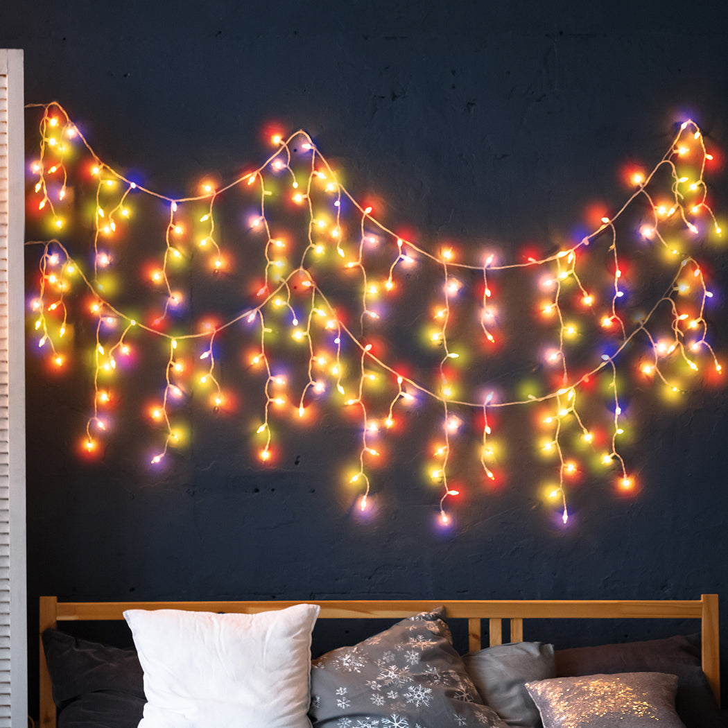300 Led Curtain Fairy String Lights Multi Colour For Home Decor Party Lighting