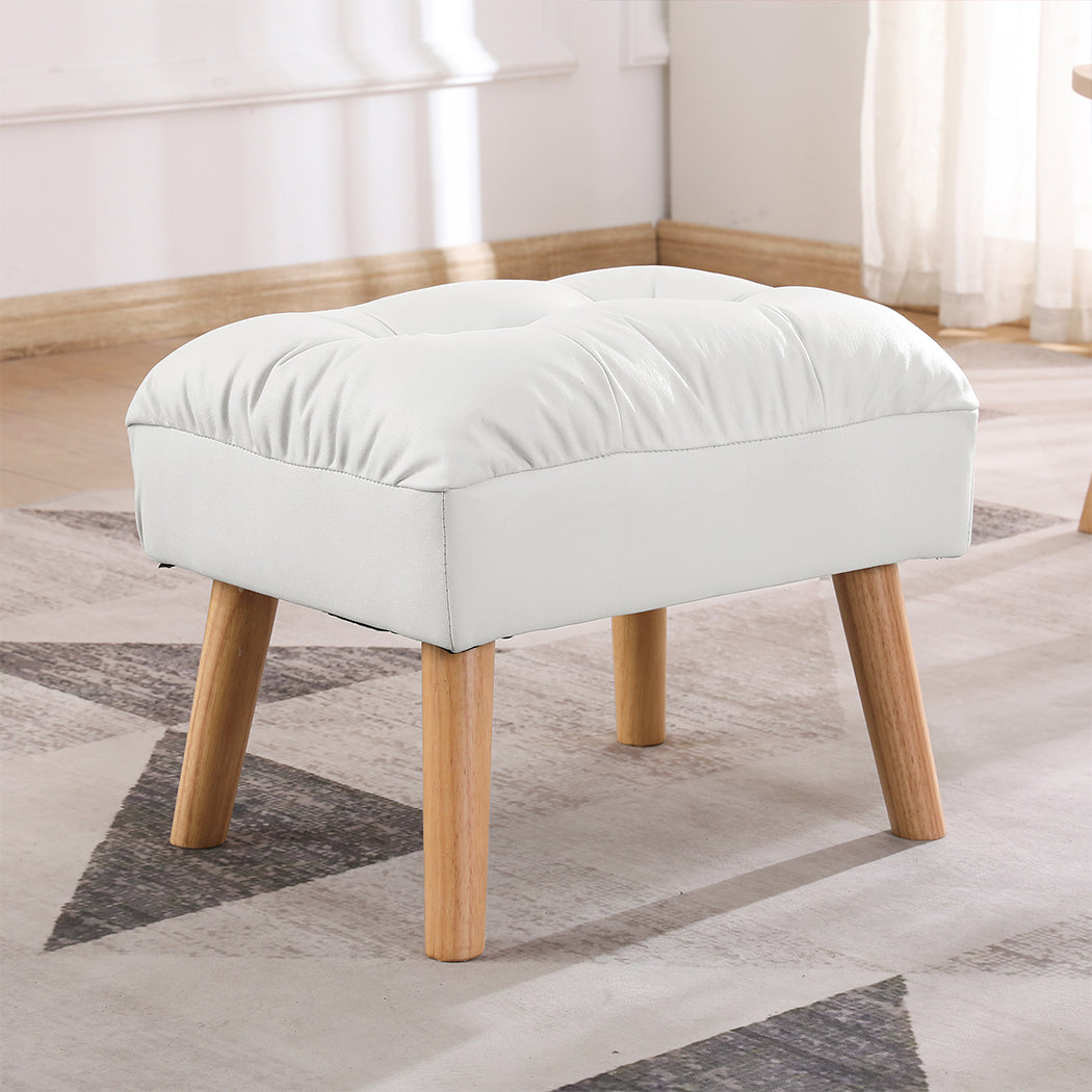 Accent Ottoman Chair Footstool Modern Comfortable Seating For Living Room Or Bedroom