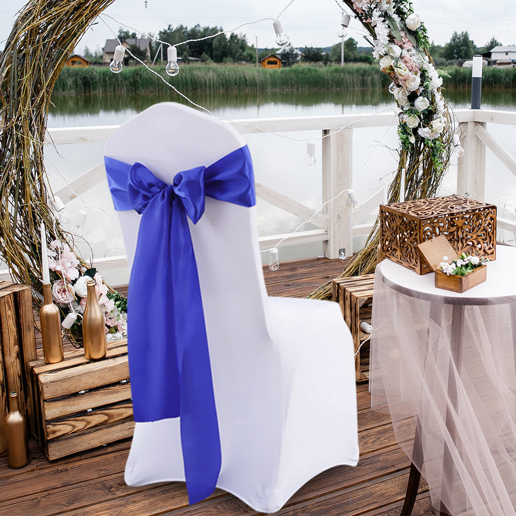 20X Satin Chair Sashes Covers Wedding Navy