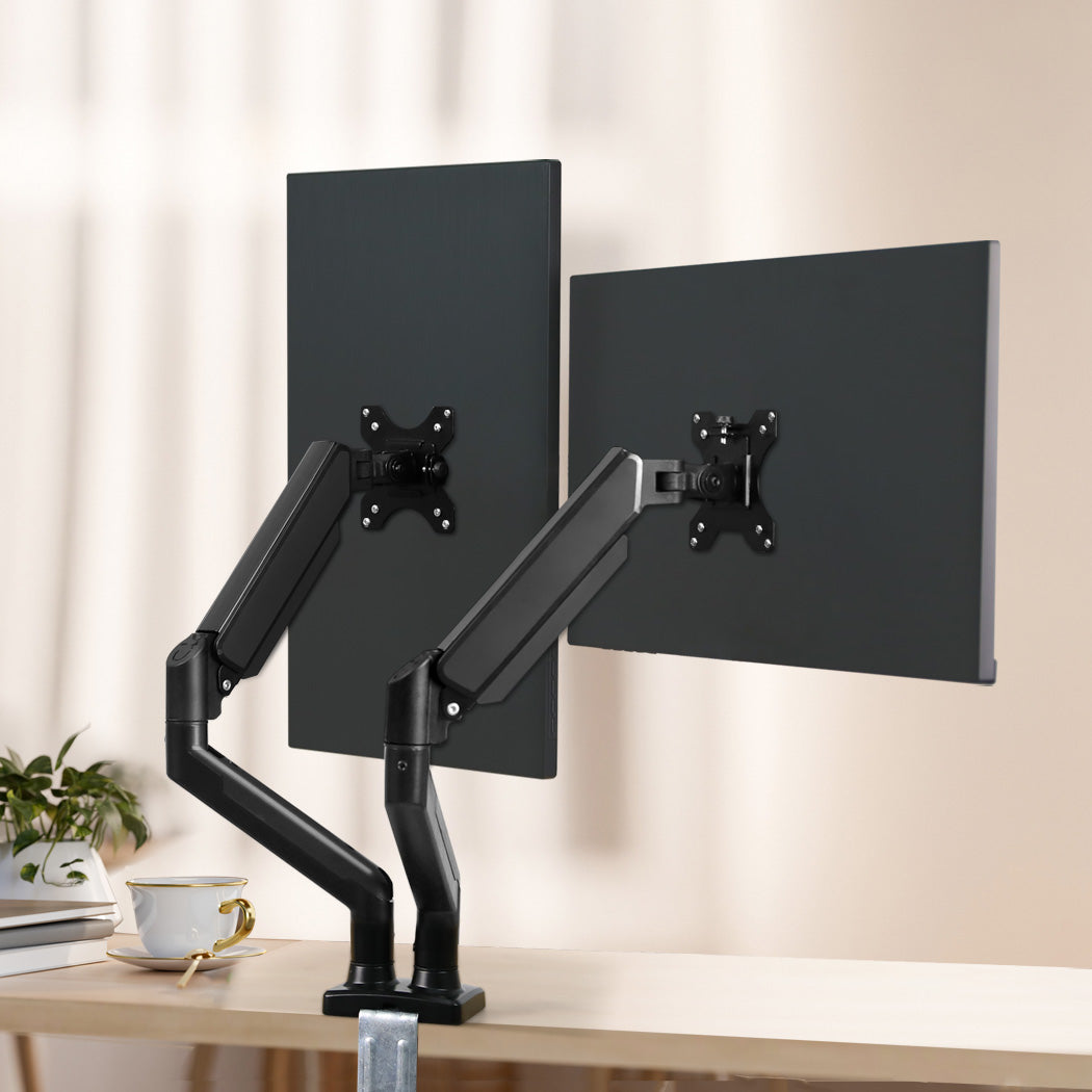 Traderight Dual Arm Monitor Mount Fits 1332 Inch Displays