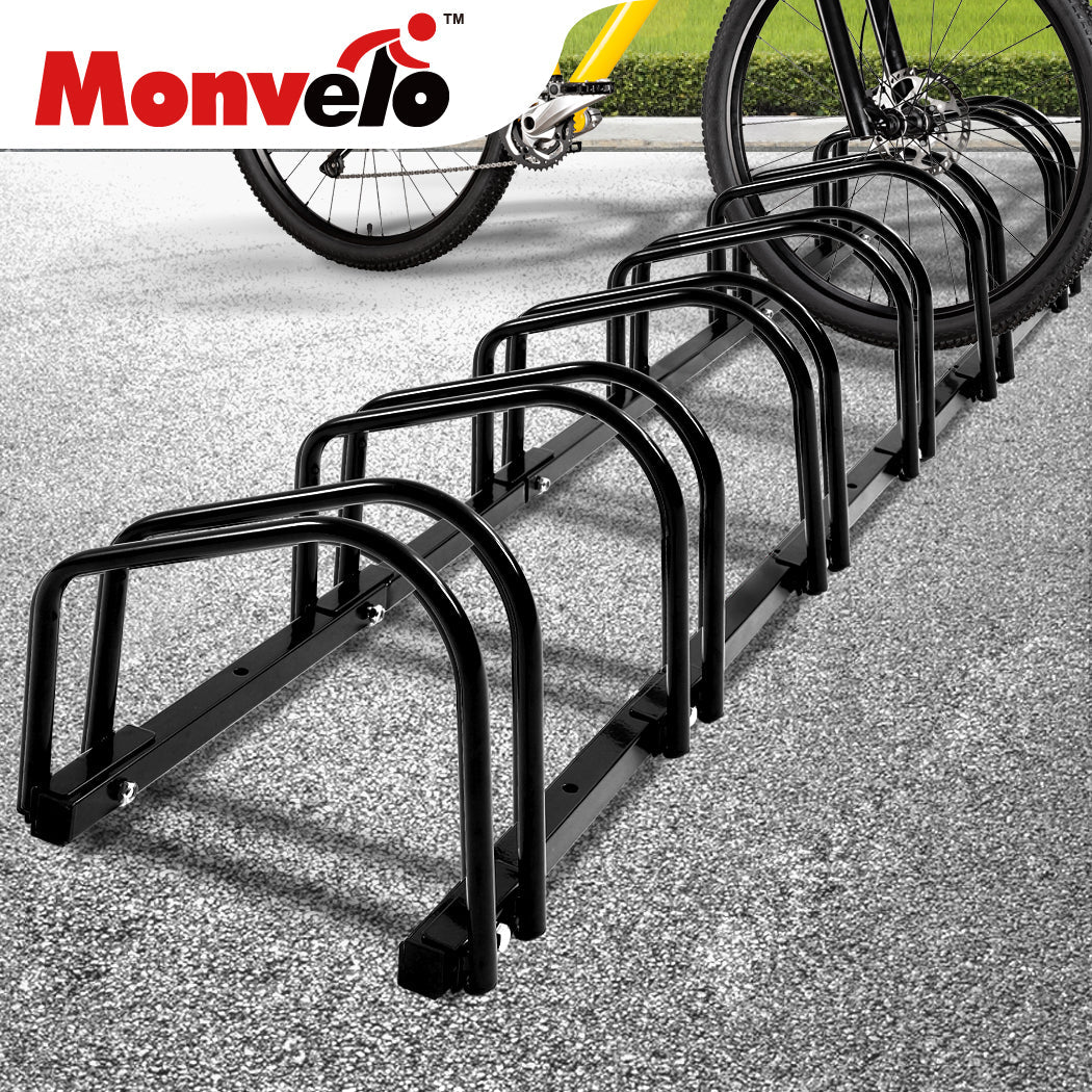 6 Bikes Stand Bicycle Rack Floor