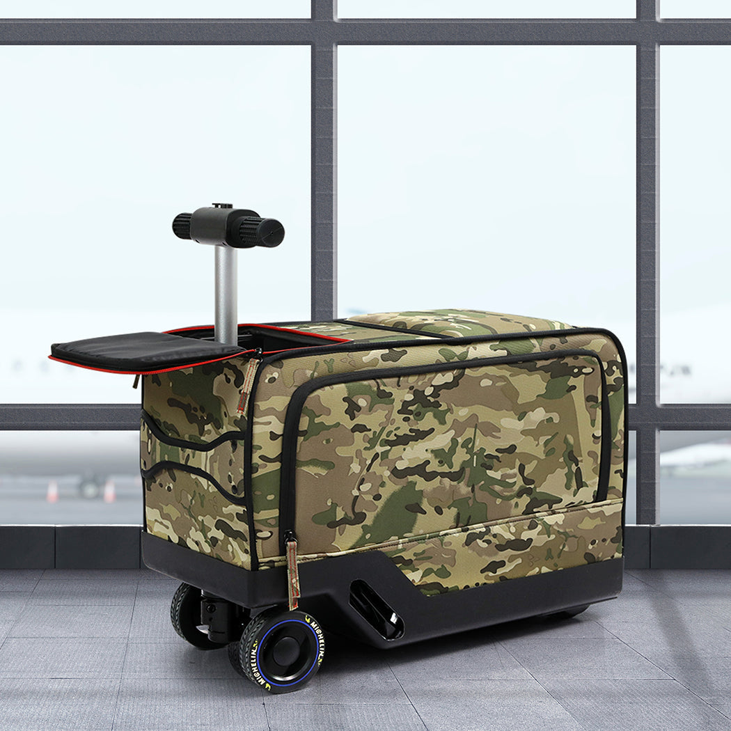 20" Electric Riding Luggage Suitcase Green Colour
