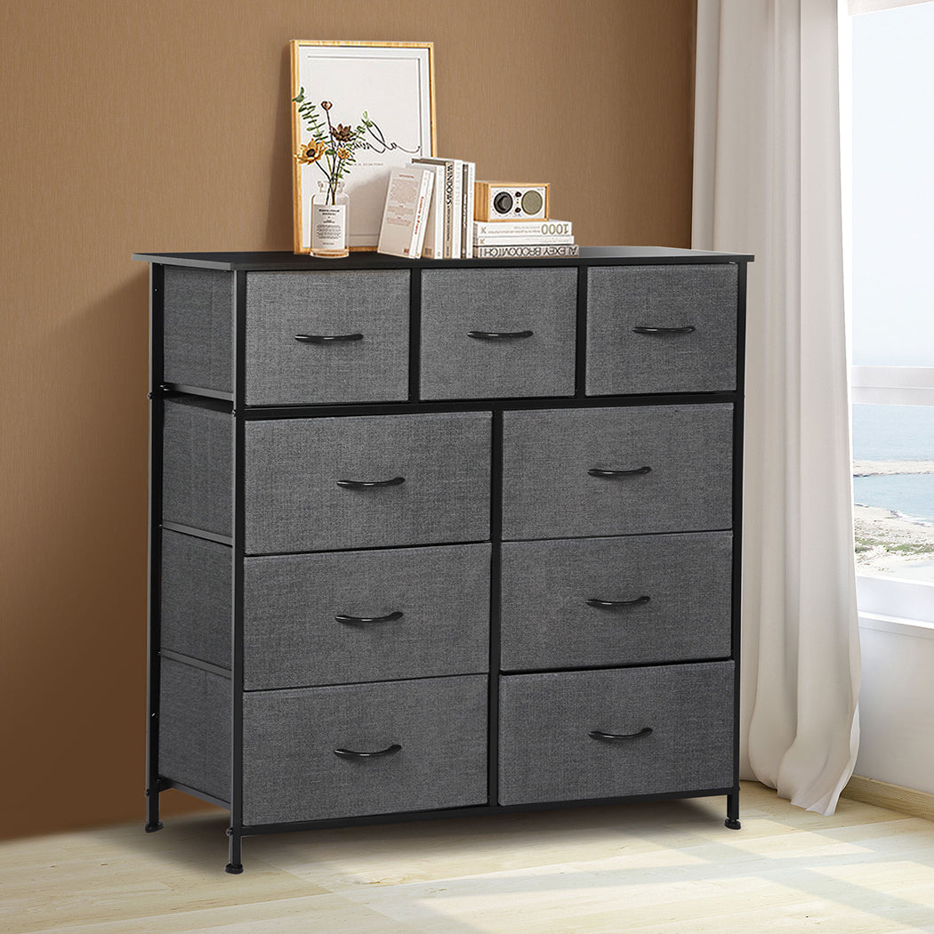 9 Drawer Chest Of Drawers Storage Cabinet Organizer For Bedroom Living Room