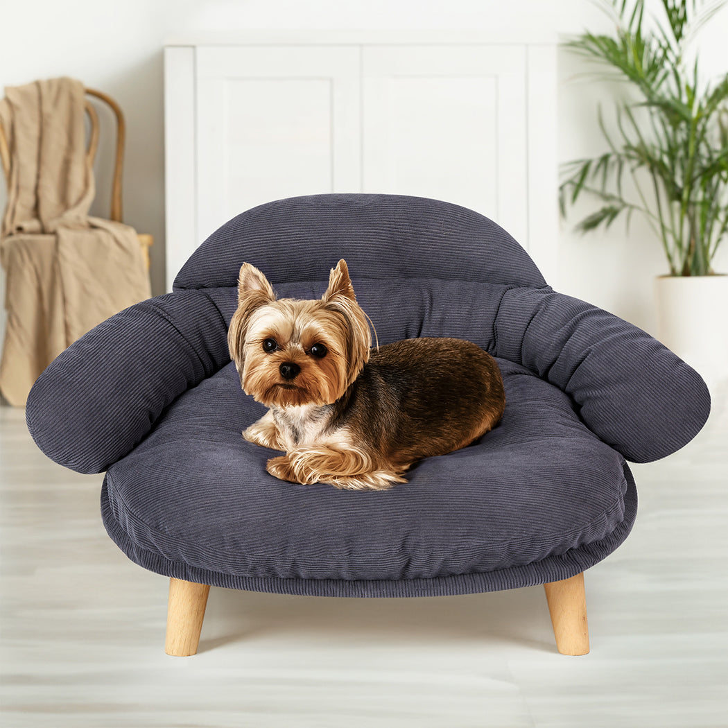 Pawz Elevated Pet Dog Cat Sofa Bed Couch Xl Size Grey
