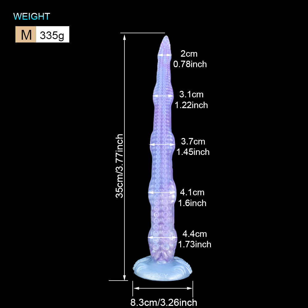 Pastel Purple Sea Jade Long Tentacle Silicone Dildo