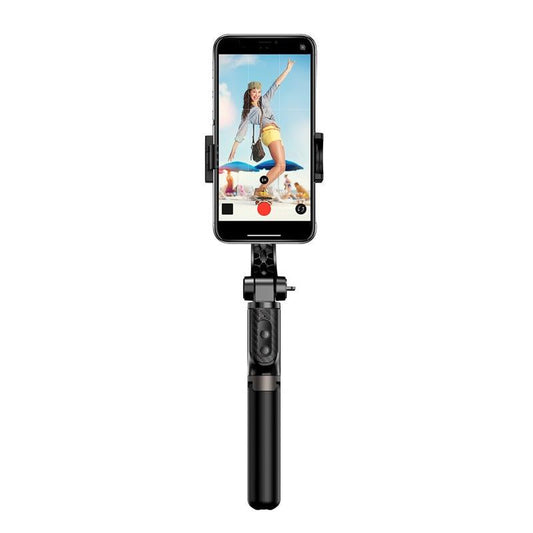 Foldable 3 In 1 Gimbal Stabilizer With Bluetooth Remote And Selfie Stick For Smartphones