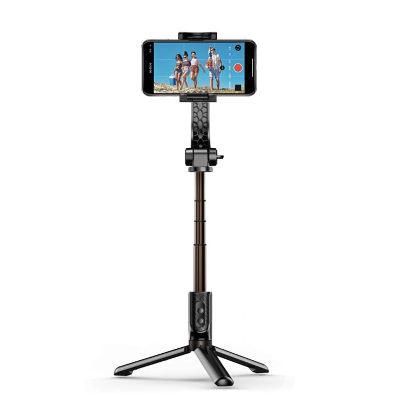 Foldable 3 In 1 Gimbal Stabilizer With Bluetooth Remote And Selfie Stick For Smartphones