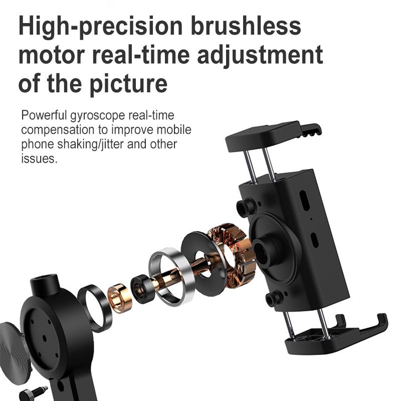 Foldable 3 In 1 Gimbal Stabilizer With Bluetooth Remote And Selfie Stick For Smartphones
