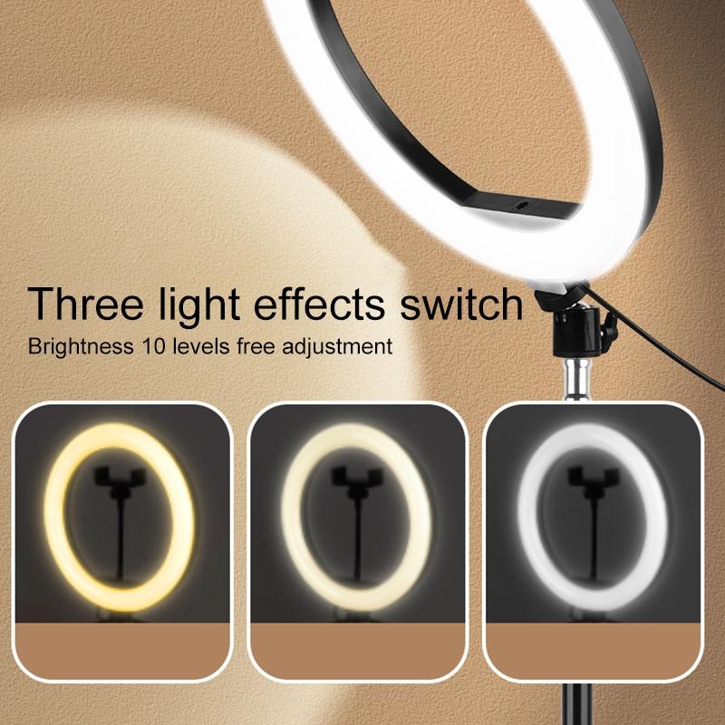 Ten Led Fill Light Tripod With Phone Clamp For Photography And Video