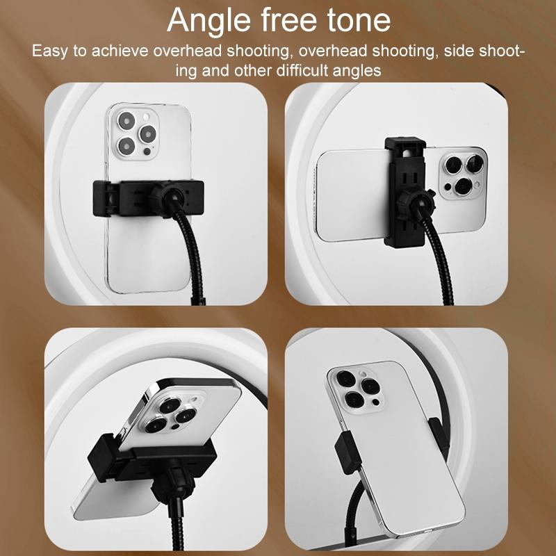 Ten Led Fill Light Tripod With Phone Clamp For Photography And Video