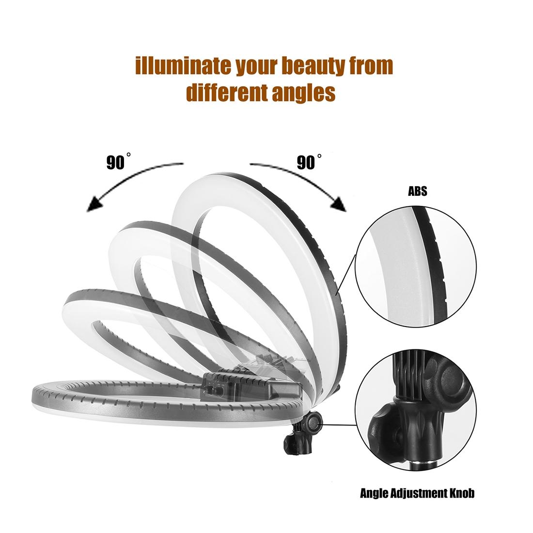 12 Inch Two Colour Dimmable Ring Fill Light With Tripod 28W 100 240V