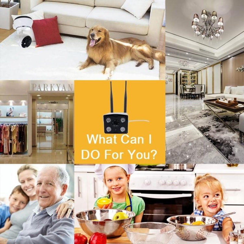 Smart Wireless Wifi Camera With Infrared Night Vision 64Gb Tf Card Support