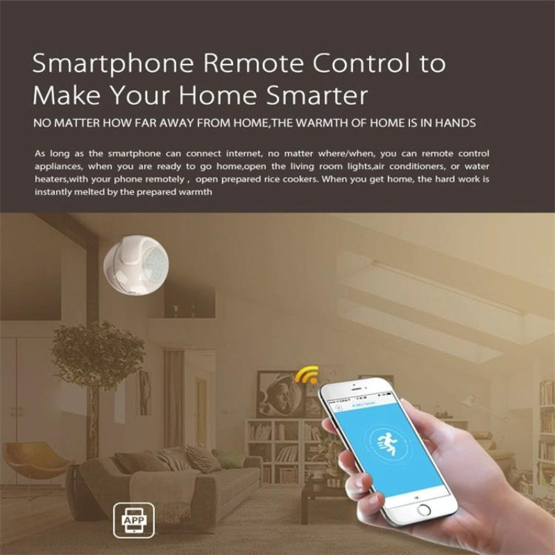 Wireless Wifi Pir Motion Sensor With Ultra Bright Red Led
