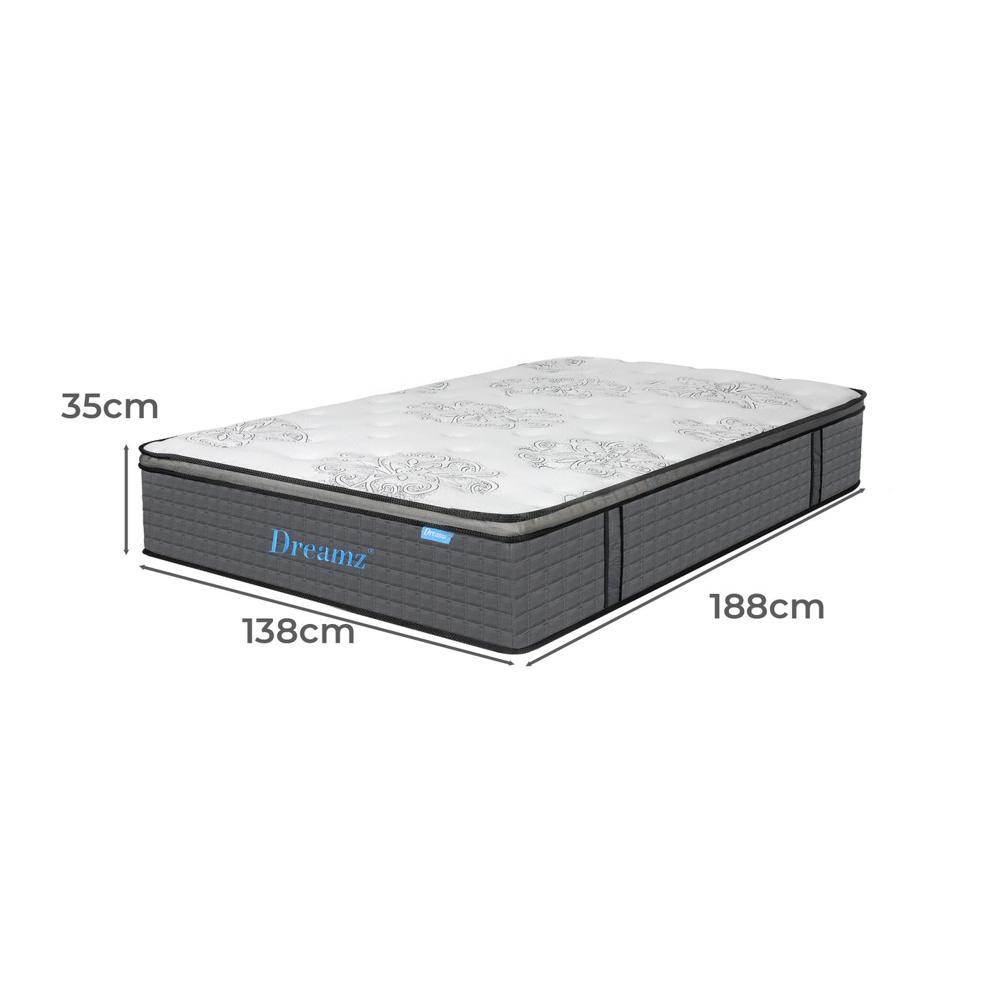 Dreamz Spring Mattress Bed Pocket Egg Double